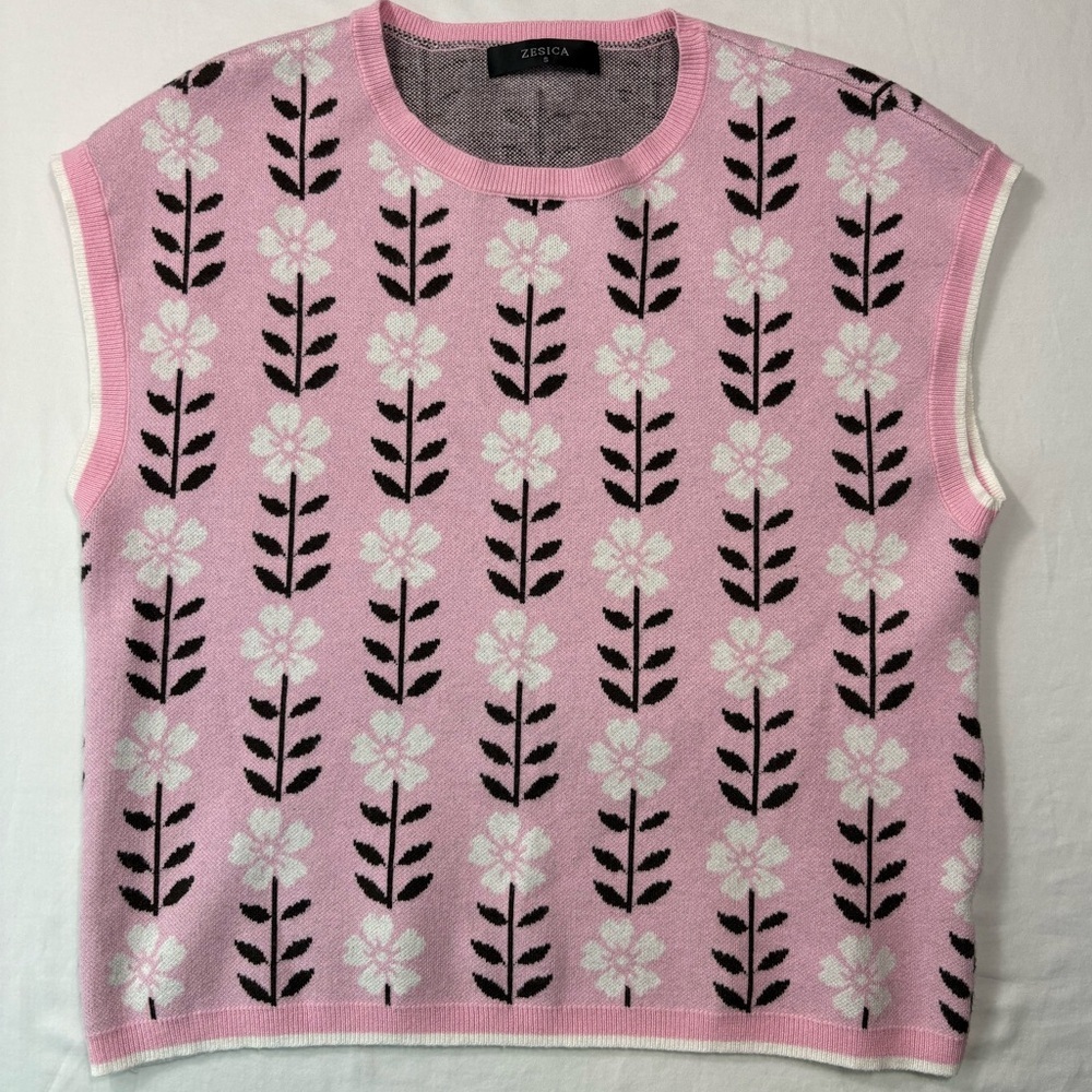 Zesica Floral Daphne Pullover Loose Fit Sweater Tee - Picture 6 of 9